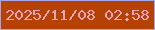 文字の大きさ：5、枠の色：a3a7ee、背景の色：b54203、文字の色：e6a3c0 無料ブログパーツのブログ時計