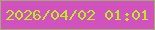 文字の大きさ：5、枠の色：a3a971、背景の色：d152be、文字の色：bceb22 無料ブログパーツのブログ時計