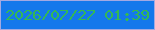 文字の大きさ：5、枠の色：a3a9e2、背景の色：1478eb、文字の色：34b855 無料ブログパーツのブログ時計