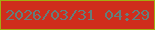 文字の大きさ：1、枠の色：a3ac11、背景の色：cf2d1c、文字の色：637e7c 無料ブログパーツのブログ時計