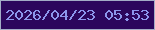 文字の大きさ：4、枠の色：a3acc7、背景の色：2c065d、文字の色：8c96ec 無料ブログパーツのブログ時計