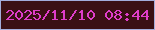 文字の大きさ：2、枠の色：a3addb、背景の色：3a1014、文字の色：df3dca 無料ブログパーツのブログ時計