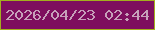 文字の大きさ：3、枠の色：a3af1e、背景の色：7e0e5e、文字の色：c6a0ba 無料ブログパーツのブログ時計