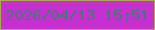 文字の大きさ：1、枠の色：a3b03a、背景の色：c82fd1、文字の色：427a77 無料ブログパーツのブログ時計