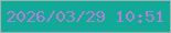 文字の大きさ：4、枠の色：a3b0ab、背景の色：10aa99、文字の色：b47fd0 無料ブログパーツのブログ時計