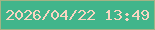 文字の大きさ：4、枠の色：a3b385、背景の色：41b58b、文字の色：f8d5c1 無料ブログパーツのブログ時計