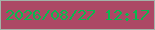 文字の大きさ：2、枠の色：a3b3a9、背景の色：ac4865、文字の色：09b94f 無料ブログパーツのブログ時計