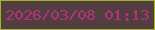 文字の大きさ：1、枠の色：a3b42a、背景の色：523e41、文字の色：b1347b 無料ブログパーツのブログ時計