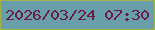 文字の大きさ：4、枠の色：a3b447、背景の色：699faa、文字の色：6b1c45 無料ブログパーツのブログ時計