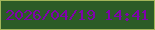 文字の大きさ：2、枠の色：a3b55a、背景の色：2c5b27、文字の色：8001ac 無料ブログパーツのブログ時計