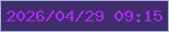 文字の大きさ：2、枠の色：a3b5d6、背景の色：412c6e、文字の色：ac2bf9 無料ブログパーツのブログ時計