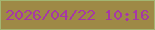 文字の大きさ：5、枠の色：a3b672、背景の色：9e8946、文字の色：a638a5 無料ブログパーツのブログ時計