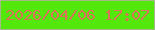 文字の大きさ：2、枠の色：a3b98a、背景の色：54e70c、文字の色：d87259 無料ブログパーツのブログ時計