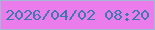 文字の大きさ：3、枠の色：a3b9d3、背景の色：ea7deb、文字の色：3f79ab 無料ブログパーツのブログ時計