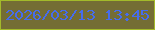 文字の大きさ：1、枠の色：a3ba2a、背景の色：746d34、文字の色：466ced 無料ブログパーツのブログ時計