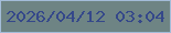 文字の大きさ：1、枠の色：a3bcd8、背景の色：6e8484、文字の色：35488a 無料ブログパーツのブログ時計