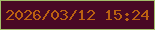 文字の大きさ：5、枠の色：a3be6a、背景の色：490924、文字の色：bb6111 無料ブログパーツのブログ時計