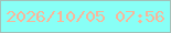 文字の大きさ：3、枠の色：a3c0b8、背景の色：88fff6、文字の色：f9b69a 無料ブログパーツのブログ時計