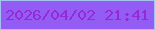 文字の大きさ：3、枠の色：a3c2f0、背景の色：925cf5、文字の色：942ad3 無料ブログパーツのブログ時計