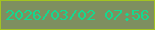 文字の大きさ：5、枠の色：a3c321、背景の色：7e8f60、文字の色：13d990 無料ブログパーツのブログ時計