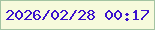 文字の大きさ：2、枠の色：a3c3a1、背景の色：f7fadc、文字の色：3b11cd 無料ブログパーツのブログ時計