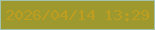 文字の大きさ：2、枠の色：a3c3af、背景の色：9d992f、文字の色：bf9e1f 無料ブログパーツのブログ時計