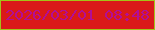 文字の大きさ：4、枠の色：a3c418、背景の色：da1919、文字の色：b10e97 無料ブログパーツのブログ時計