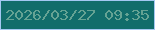 文字の大きさ：4、枠の色：a3c8f2、背景の色：116d6b、文字の色：65a394 無料ブログパーツのブログ時計