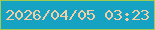 文字の大きさ：3、枠の色：a3ca50、背景の色：16a2c2、文字の色：f3cea4 無料ブログパーツのブログ時計