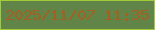 文字の大きさ：5、枠の色：a3cb35、背景の色：618548、文字の色：a56020 無料ブログパーツのブログ時計
