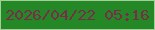 文字の大きさ：5、枠の色：a3ce99、背景の色：238825、文字の色：772f49 無料ブログパーツのブログ時計