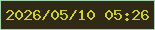 文字の大きさ：4、枠の色：a3d1ad、背景の色：302916、文字の色：cbd135 無料ブログパーツのブログ時計