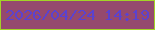 文字の大きさ：1、枠の色：a3d327、背景の色：95496e、文字の色：5b42cf 無料ブログパーツのブログ時計