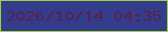 文字の大きさ：5、枠の色：a3d33a、背景の色：343d8b、文字の色：582250 無料ブログパーツのブログ時計