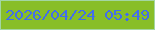 文字の大きさ：1、枠の色：a3d6a3、背景の色：88be28、文字の色：426eec 無料ブログパーツのブログ時計