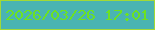 文字の大きさ：3、枠の色：a3d936、背景の色：4ab4b2、文字の色：6ce221 無料ブログパーツのブログ時計