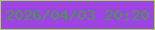 文字の大きさ：2、枠の色：a3d950、背景の色：9d44e2、文字の色：429c48 無料ブログパーツのブログ時計