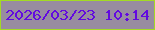 文字の大きさ：5、枠の色：a3da24、背景の色：988ca0、文字の色：620adf 無料ブログパーツのブログ時計