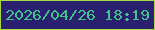 文字の大きさ：4、枠の色：a3dc47、背景の色：2a206f、文字の色：40c689 無料ブログパーツのブログ時計