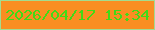 文字の大きさ：2、枠の色：a3dc8f、背景の色：f98e22、文字の色：40db17 無料ブログパーツのブログ時計