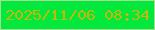文字の大きさ：2、枠の色：a3de93、背景の色：02e83c、文字の色：c4b808 無料ブログパーツのブログ時計