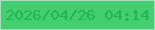文字の大きさ：3、枠の色：a3dec0、背景の色：44ce70、文字の色：1eb74e 無料ブログパーツのブログ時計