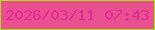 文字の大きさ：3、枠の色：a3e50a、背景の色：ea508f、文字の色：e32899 無料ブログパーツのブログ時計