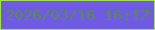 文字の大きさ：4、枠の色：a3e63b、背景の色：6f5ae4、文字の色：5a8b50 無料ブログパーツのブログ時計