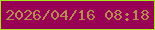 文字の大きさ：2、枠の色：a3e81c、背景の色：970053、文字の色：ba8a56 無料ブログパーツのブログ時計