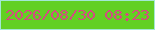 文字の大きさ：3、枠の色：a3e8d4、背景の色：62d023、文字の色：d44b81 無料ブログパーツのブログ時計