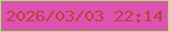 文字の大きさ：3、枠の色：a3ea67、背景の色：df53b0、文字の色：b8423d 無料ブログパーツのブログ時計