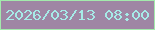 文字の大きさ：3、枠の色：a3eaac、背景の色：9f86a4、文字の色：a6ebe7 無料ブログパーツのブログ時計