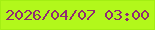 文字の大きさ：4、枠の色：a3ee13、背景の色：b2f81b、文字の色：902b72 無料ブログパーツのブログ時計