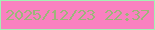 文字の大きさ：3、枠の色：a3f1b4、背景の色：f981c0、文字の色：9db57a 無料ブログパーツのブログ時計